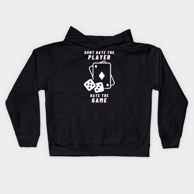 Gambling Poker Game Kids Hoodie by Qkibrat